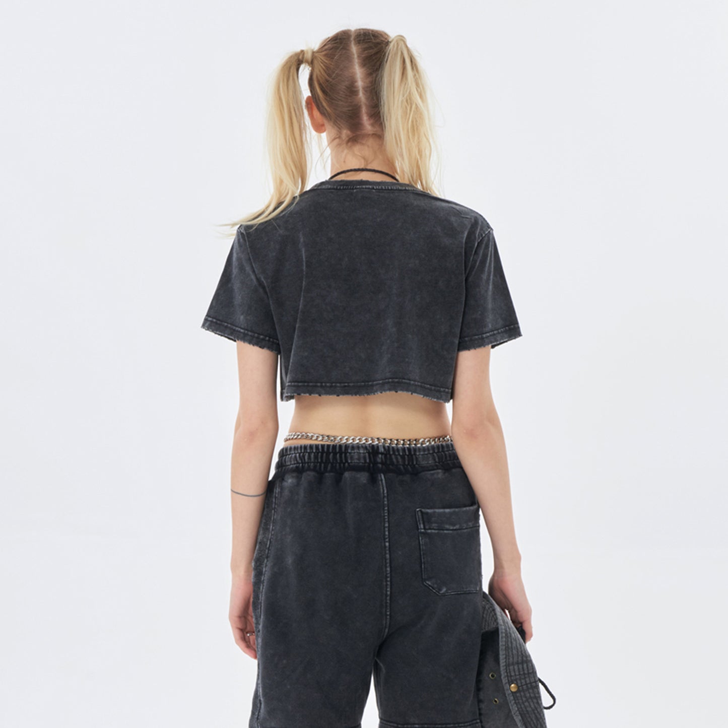 Within her is an entire epoch | Snow Wash Crop Top