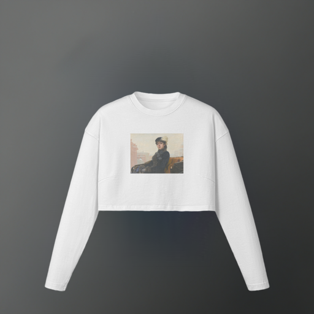 Kramskoi Crop Top | Portrait of an Unknown Woman