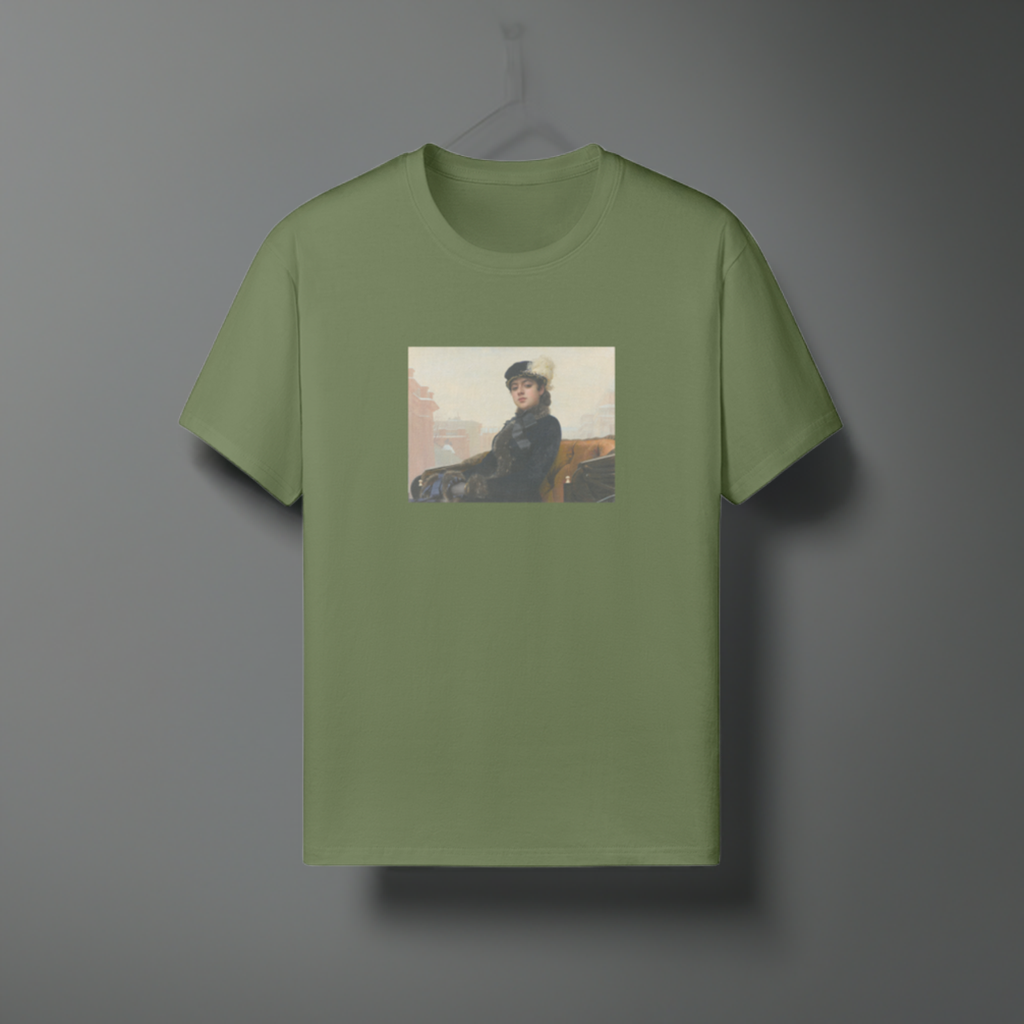 Crew Neck Kramskoi T-Shirt | Portrait of an Unknown Woman