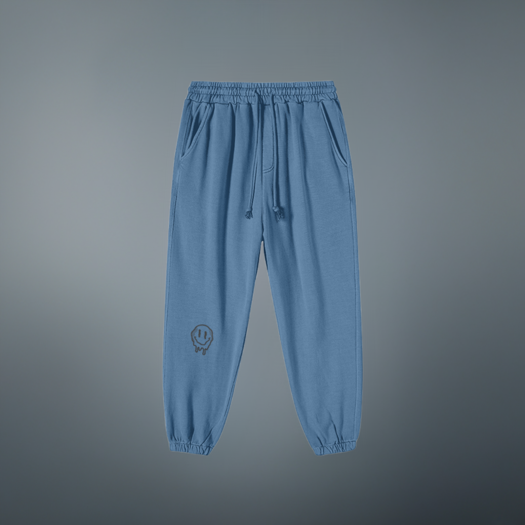 Heavyweight Baggy Fit Melting Smiley Joggers