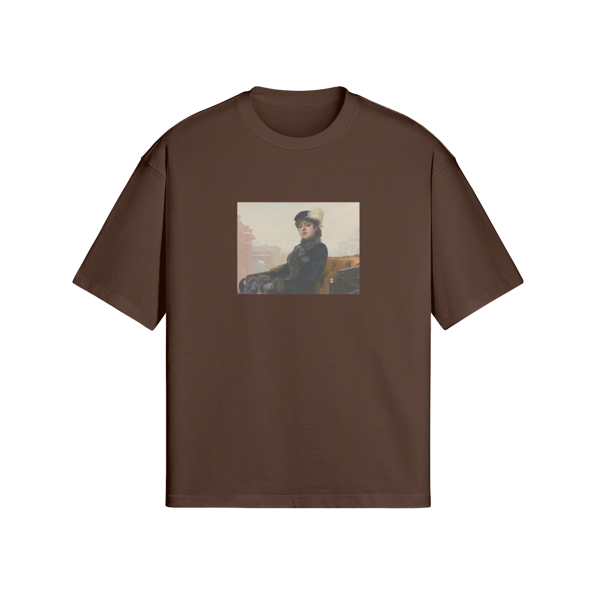 Boxy Kramskoi T-Shirt | Portrait of an Unknown Woman