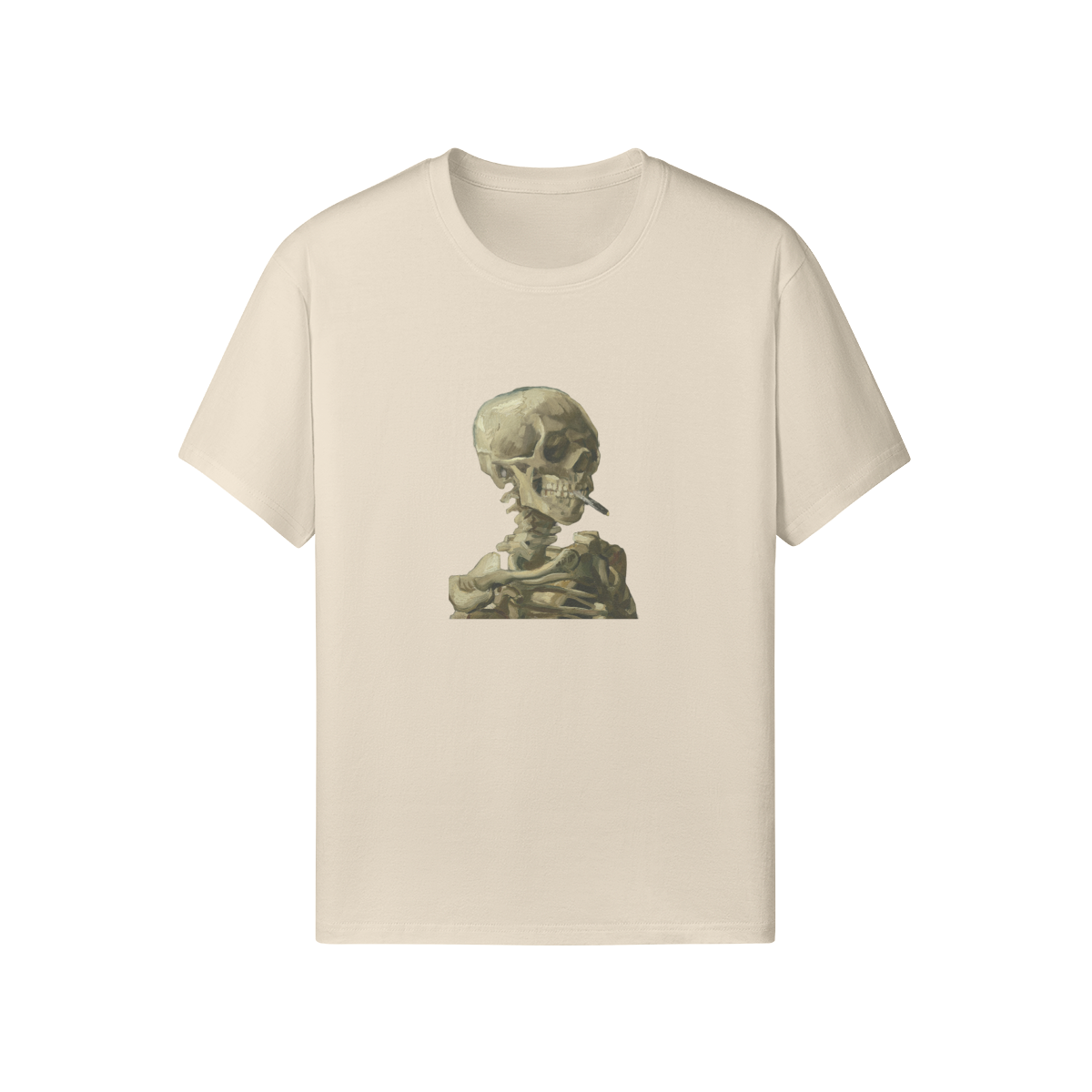 Classic fit Van Gogh T-shirt | Skeleton with a Burning Cigarette